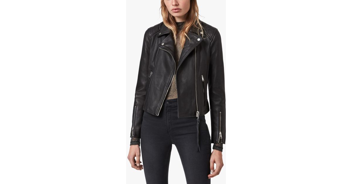 neve quilted leather biker jacket