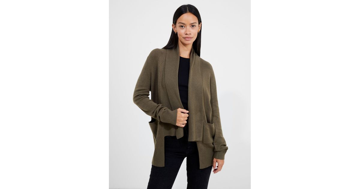 Khaki waterfall store cardigan