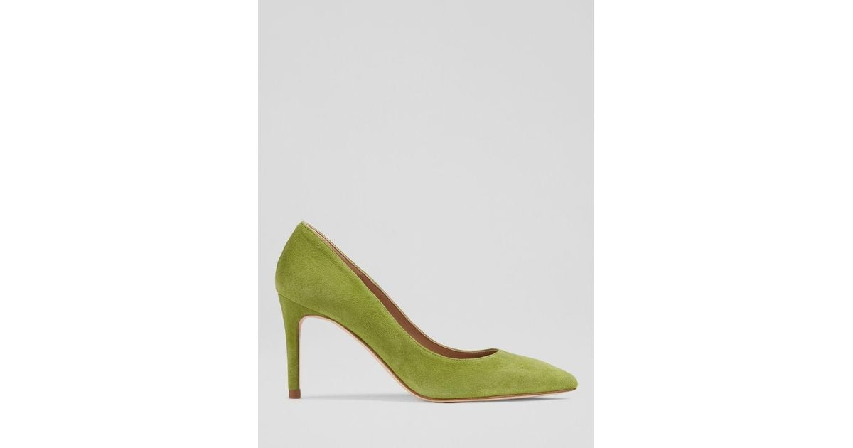 Lk bennett green cheap suede shoes