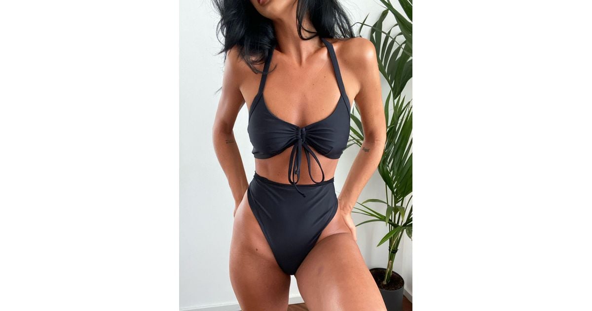High waisted thong store bikini swimwear