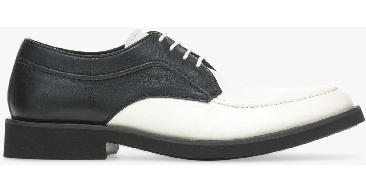 Hush Puppies Elvis Leather Oxford Shoes in Black/Cream (Black) for Men