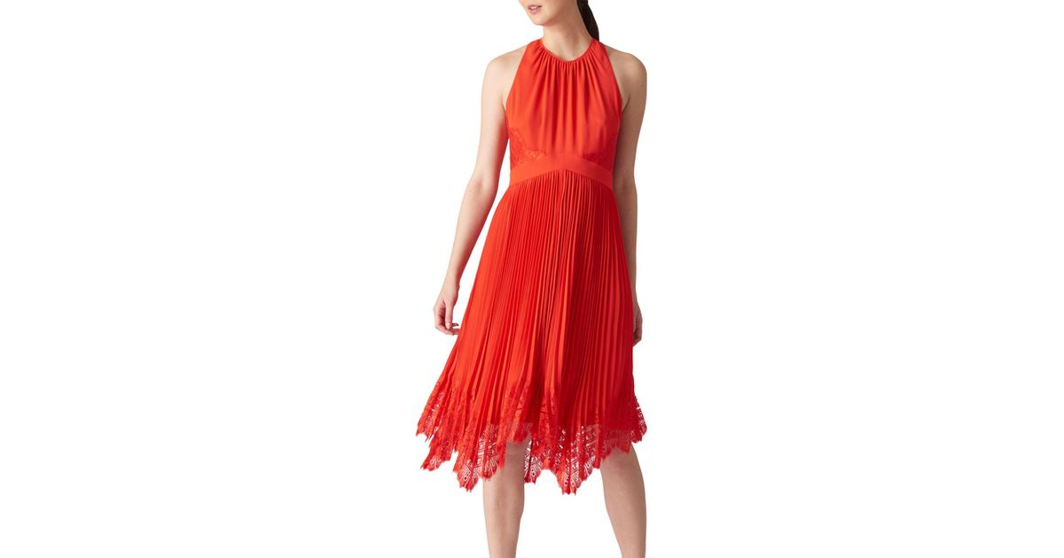 lana lace pleat dress