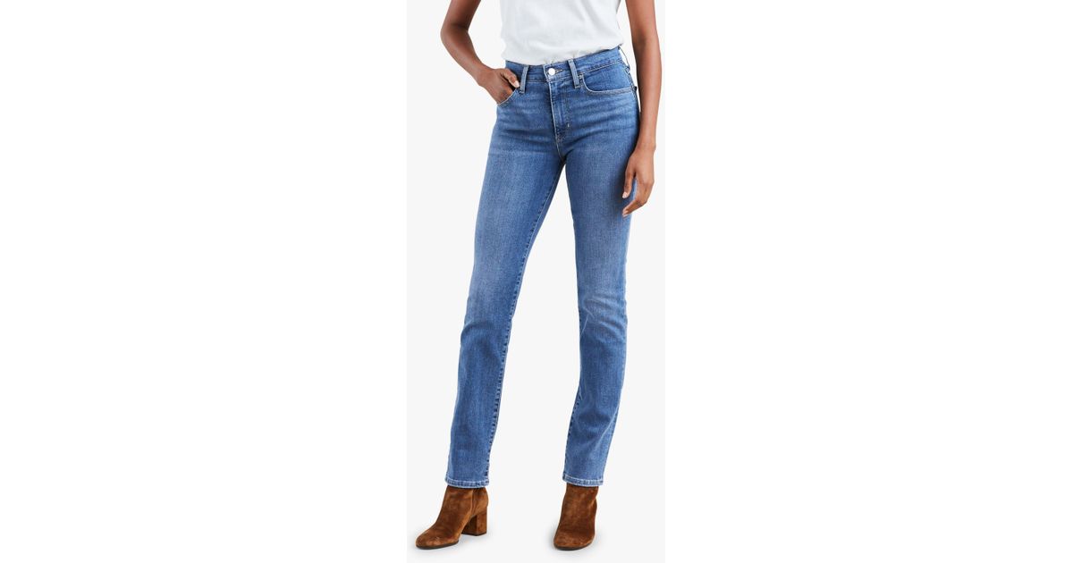 levi's 724 high rise straight jeans second thought