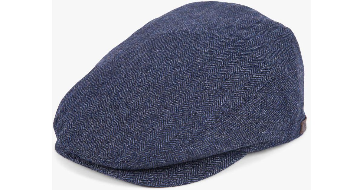 barbour herringbone flat cap