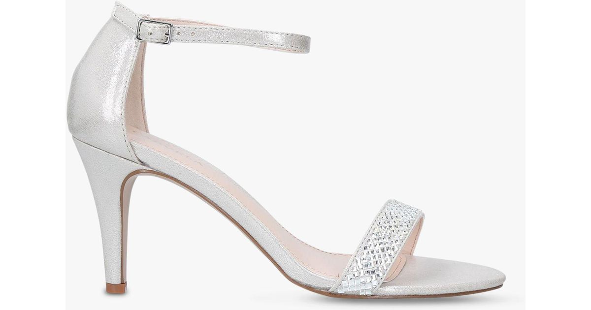 carvela kink sandals silver