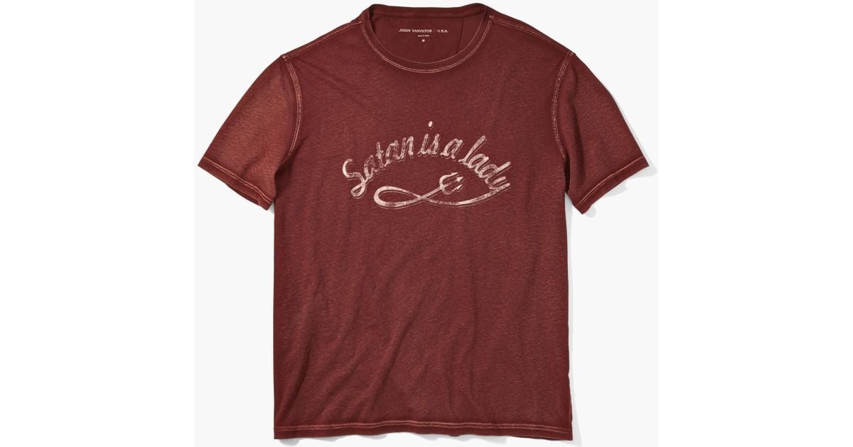 John Varvatos Star USA Mens Faded 3 Stars Graphic Crew T-Shirt