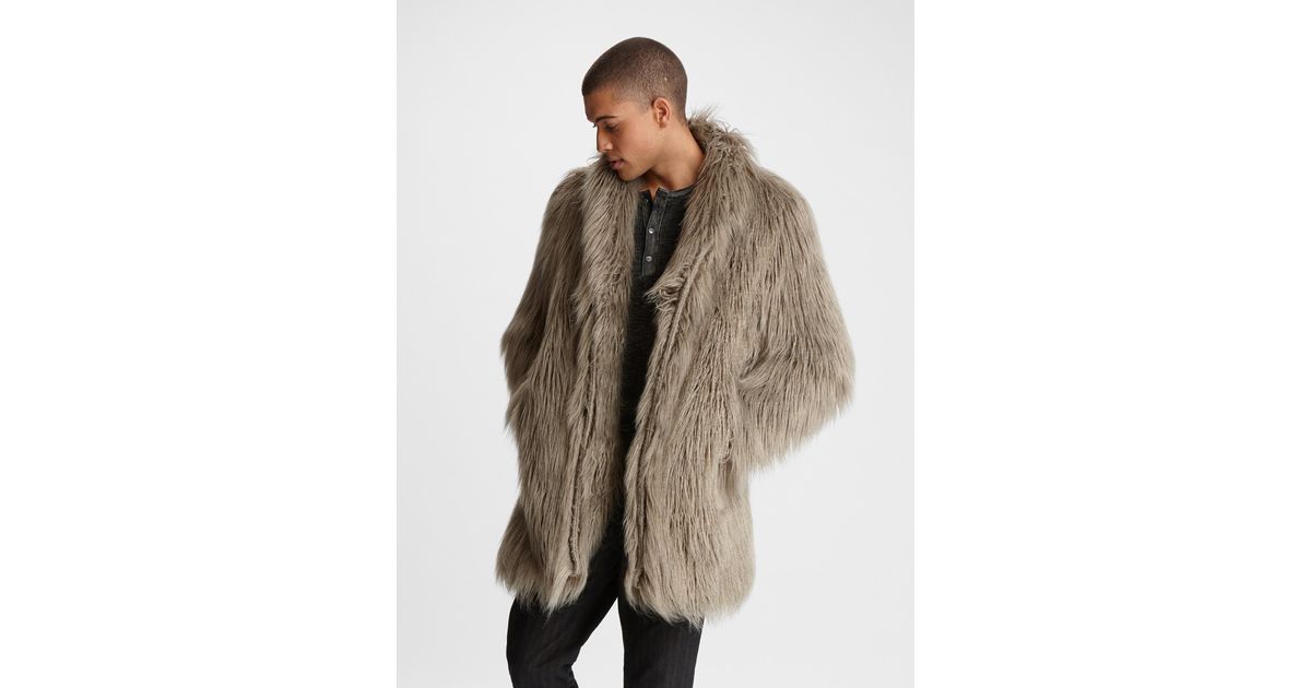 John Varvatos Freddy Faux Fur Coat in 