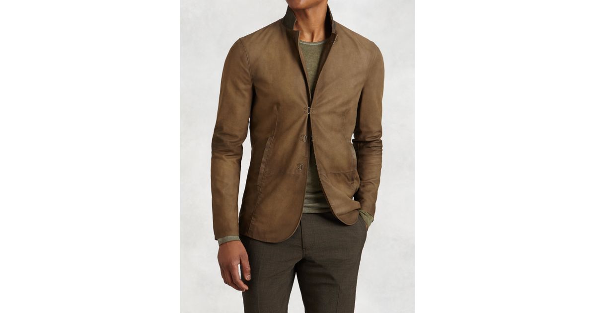 John varvatos suede on sale hook and bar jacket