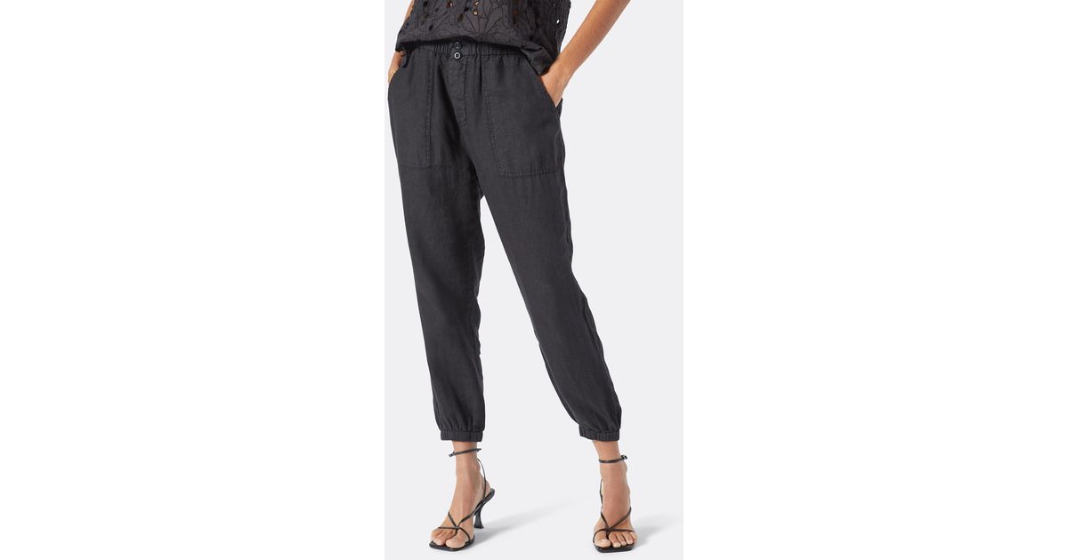 Joie Derren B Linen Pants in Black | Lyst