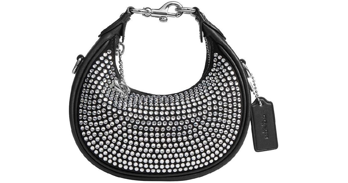 COACH Jonie Crystal Embossed Crossbody Bag in Black | Lyst