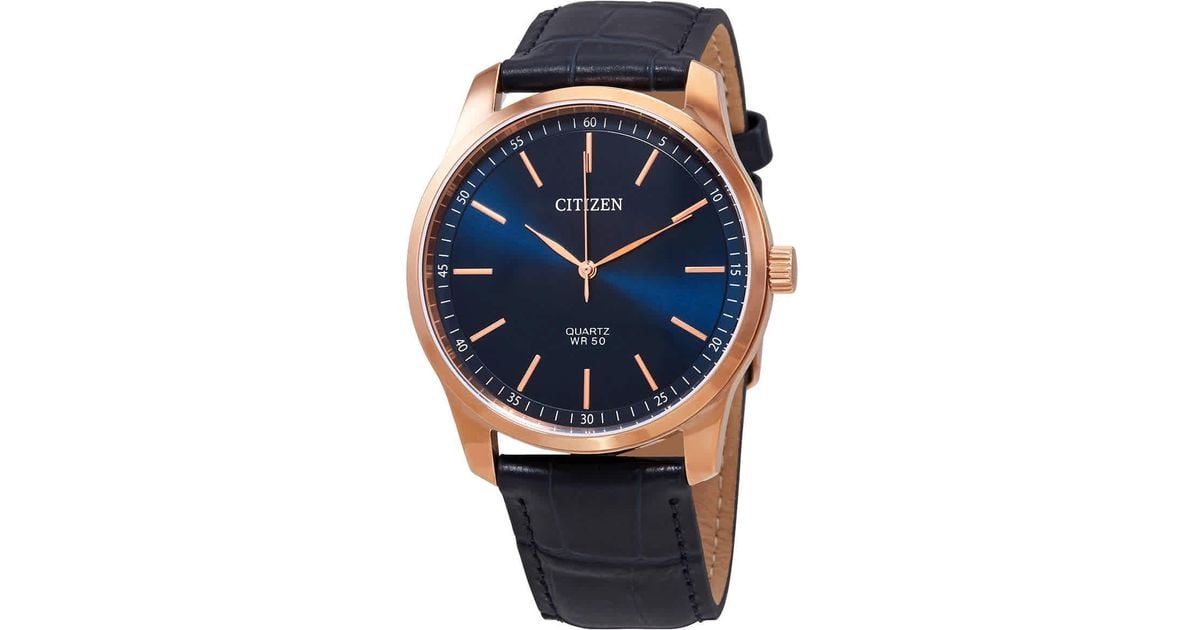 citizen quartz watch blue face