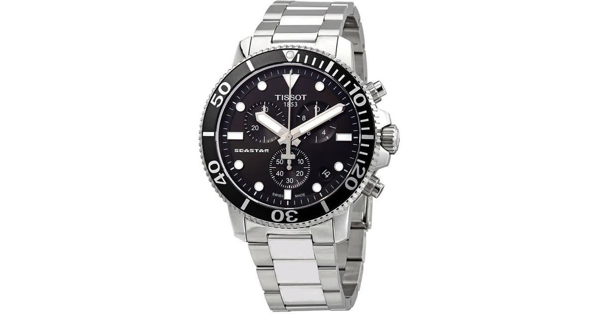Tissot Seastar 1000 Chronograph Quartz Mens Watch T1204171105100 in  Black,Silver Tone (Metallic) for Men - Lyst