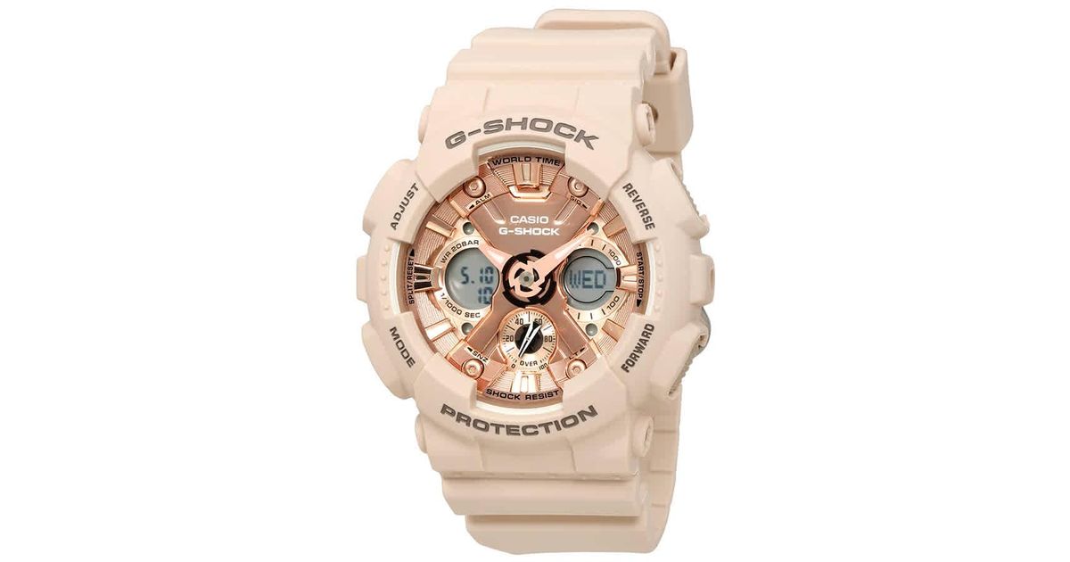 G-Shock G-shock Rose Gold-tone Dial Unisex Watch -s120mf-4acr in Gold Tone,Pink,Rose Gold Tone