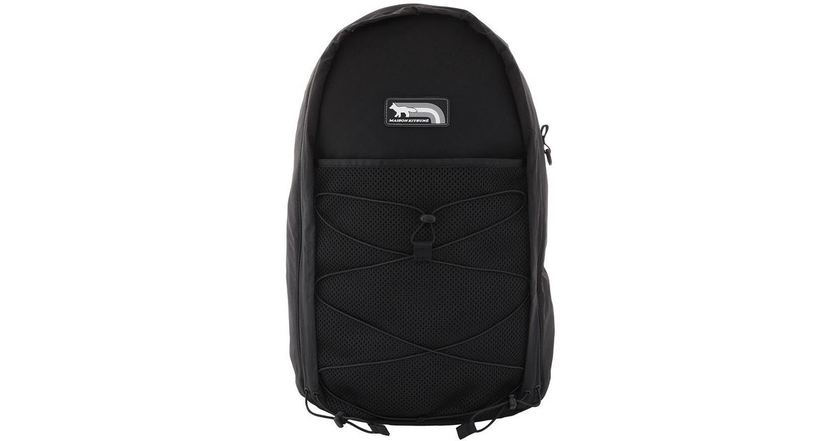 Maison Kitsuné Flash Fox Nylon Backpack in Black for Men | Lyst UK