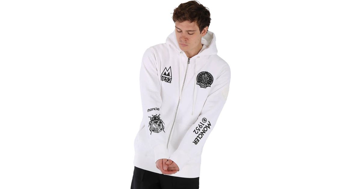 Moncler deals hoodie white