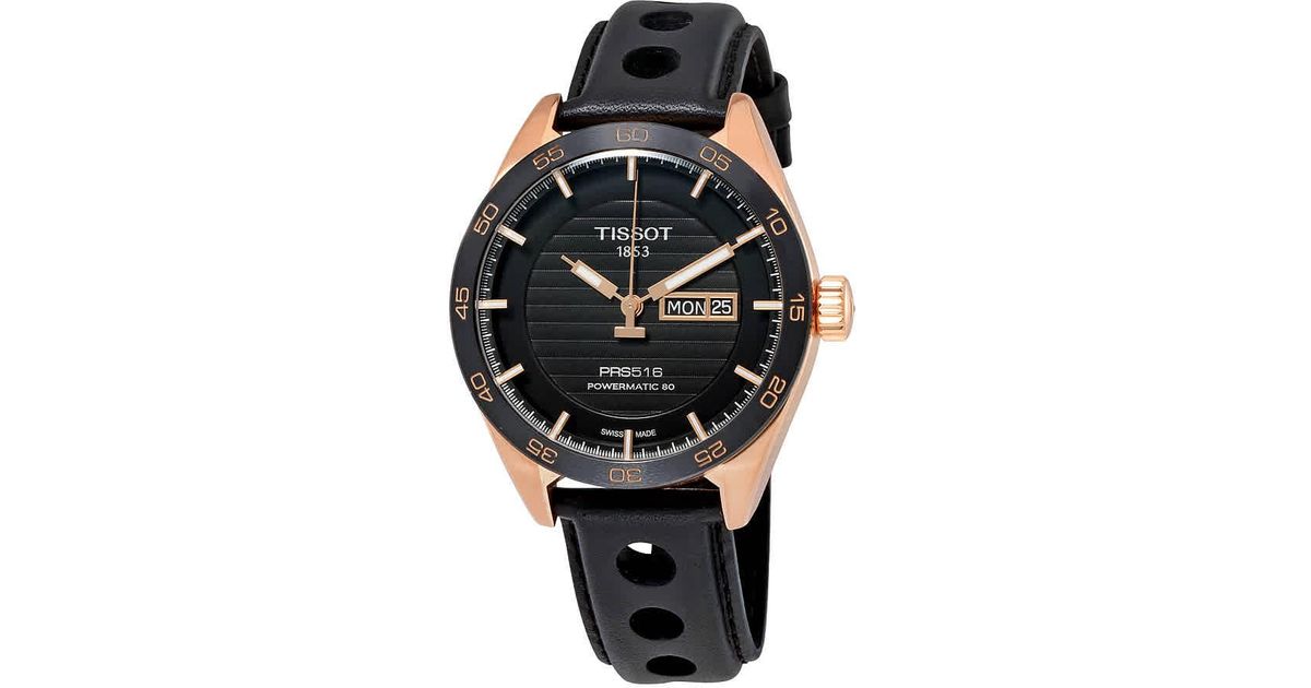 Tissot Leather Prs 516 Automatic Mens Watch T1004303605100 for Men | Lyst