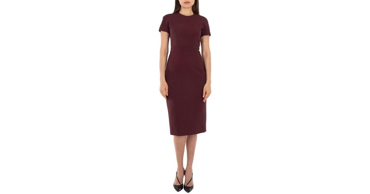 victoria beckham t shirt dress Victoria Beckham Short-Sleeve Fitted Midi T-Shirt Dress