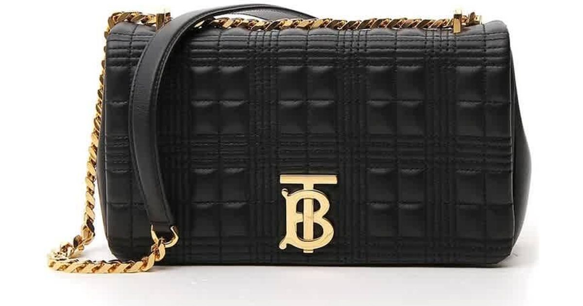 Burberry Leather Black Small Quilted Lambskin Lola Shoulder Bag Lyst