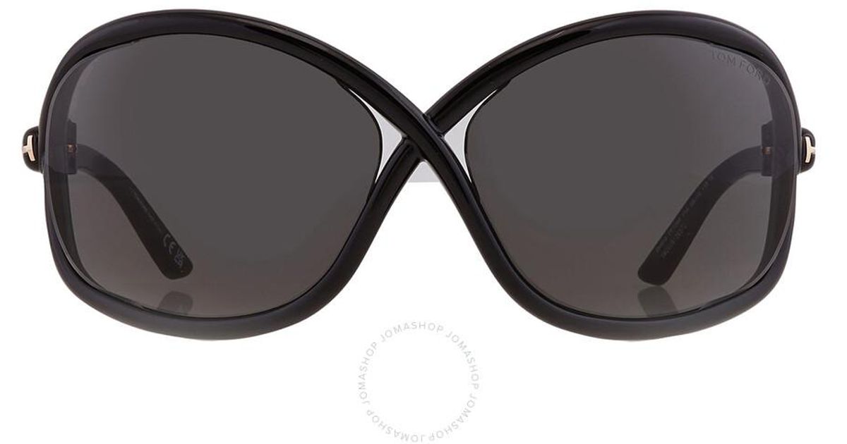 Tom Ford Bettina Smoke Butterfly Sunglasses Ft1068 01a 68 in 