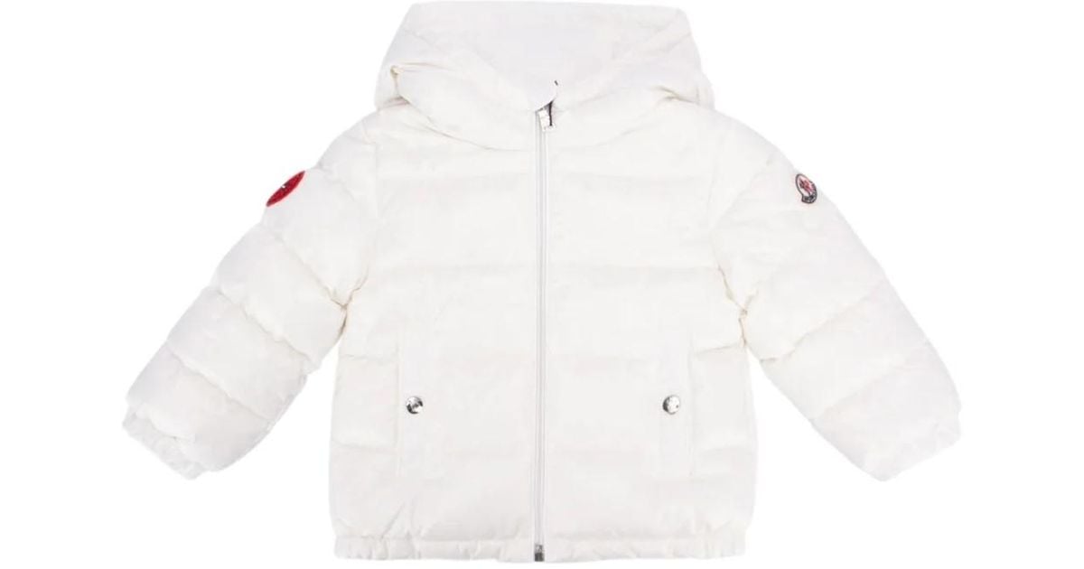 Moncler Boys Spider-man Narzin Puffer Jacket in White | Lyst