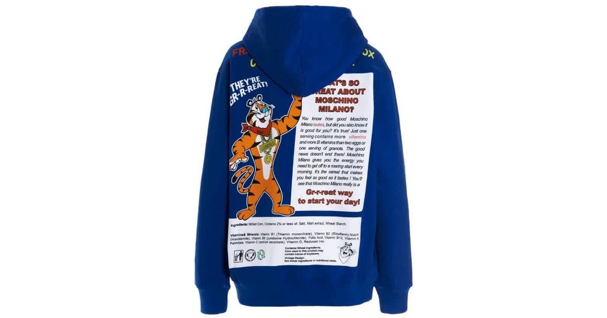 Moschino Tony The Tiger Graphic Hoodie in Blue Lyst UK