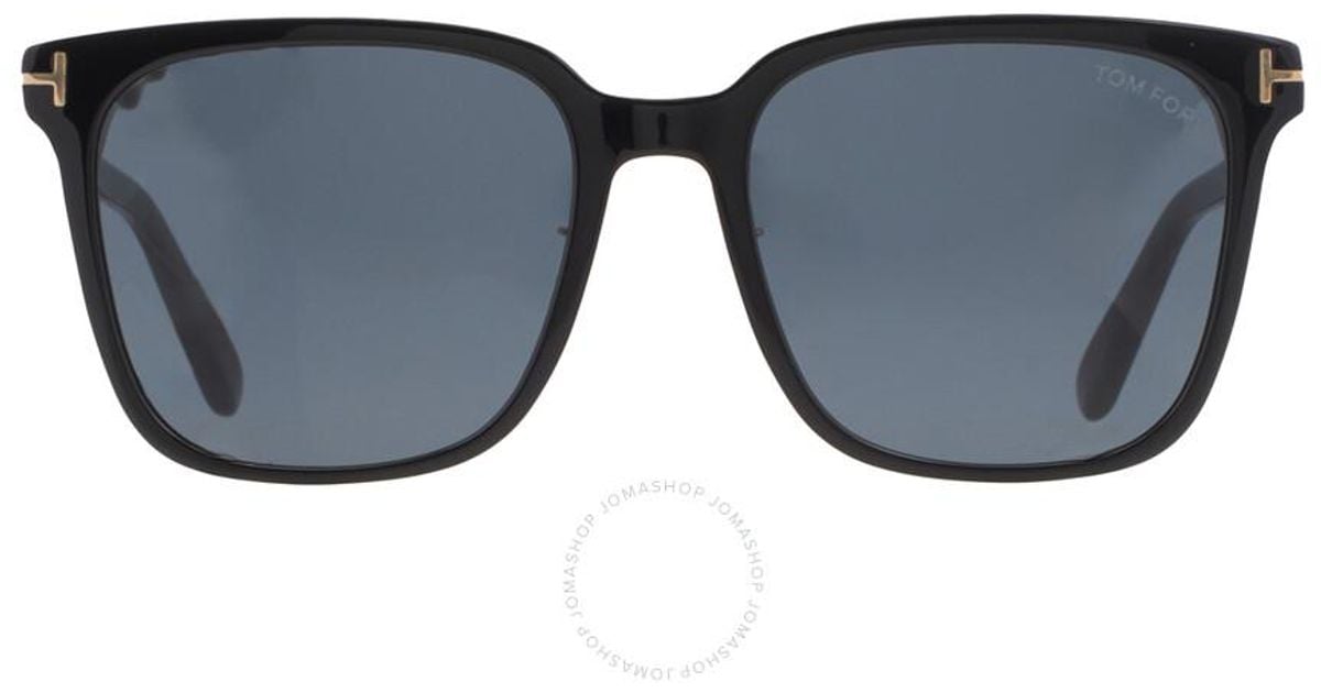 Tom Ford Square Sunglasses Ft0891-k 01a 55 in Blue for Men | Lyst