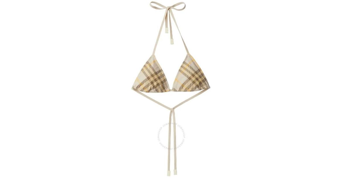 【関税&送料込】Burberry Printed Fabric Pool Check Thong Mul Burberry Check String Bikini Bottom | Saks Fifth Avenue