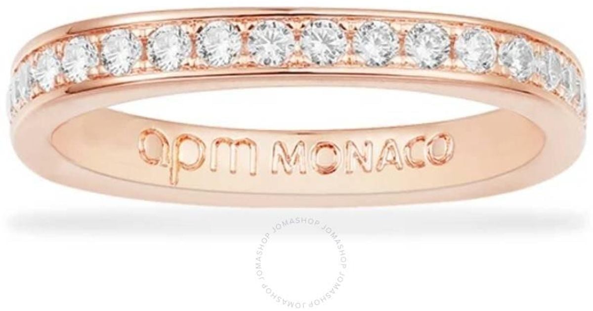 Apm Monaco Dainty Pave Rose- Alloy Ring in Pink Lyst UK