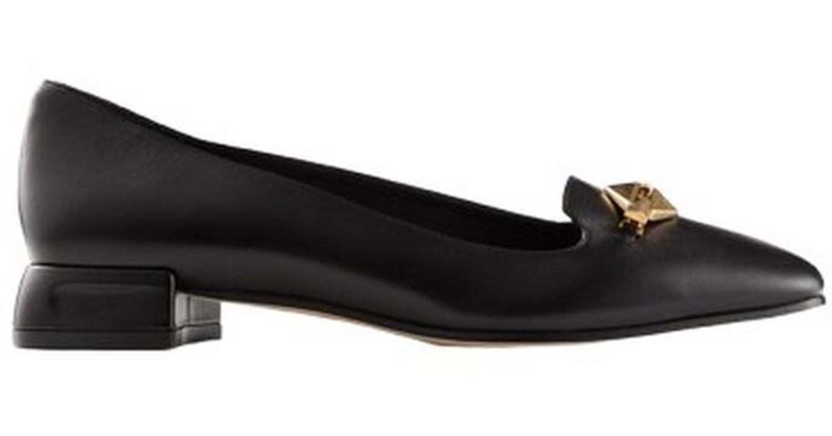 Jimmy Choo Ravi Leather Ballerina Flats, Brand Size 36 Us in Black
