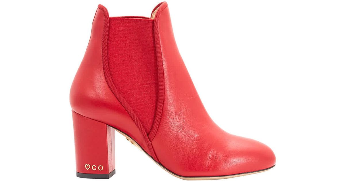 red chelsea boots ladies