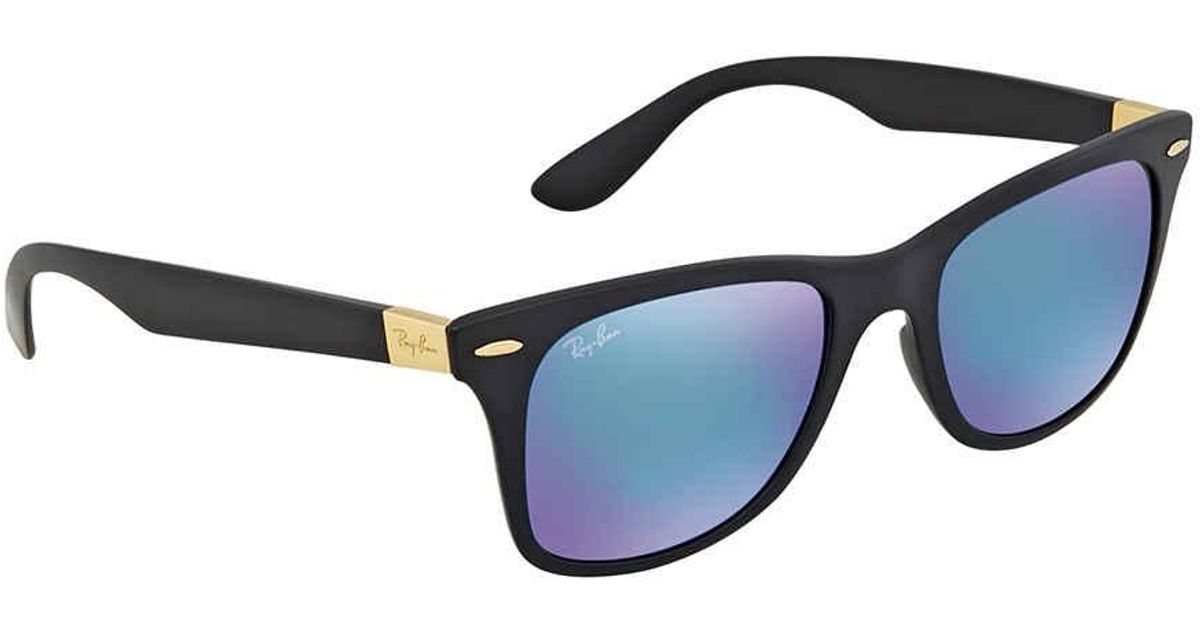 Ray Ban Wayfarer Liteforce Blue Mirror Sunglasses 631855 52 Lyst Ray Ban Wayfarer Liteforce Blue Mirror
