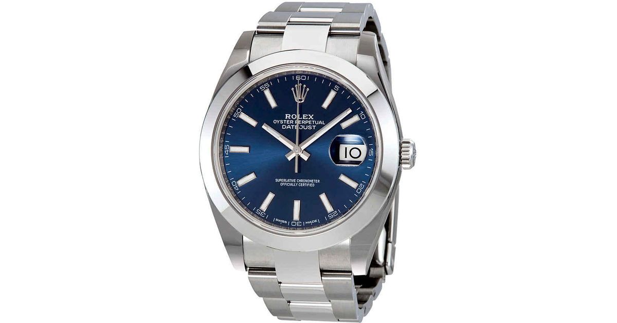 Rolex Datejust 41 Blue Dial Stainless 