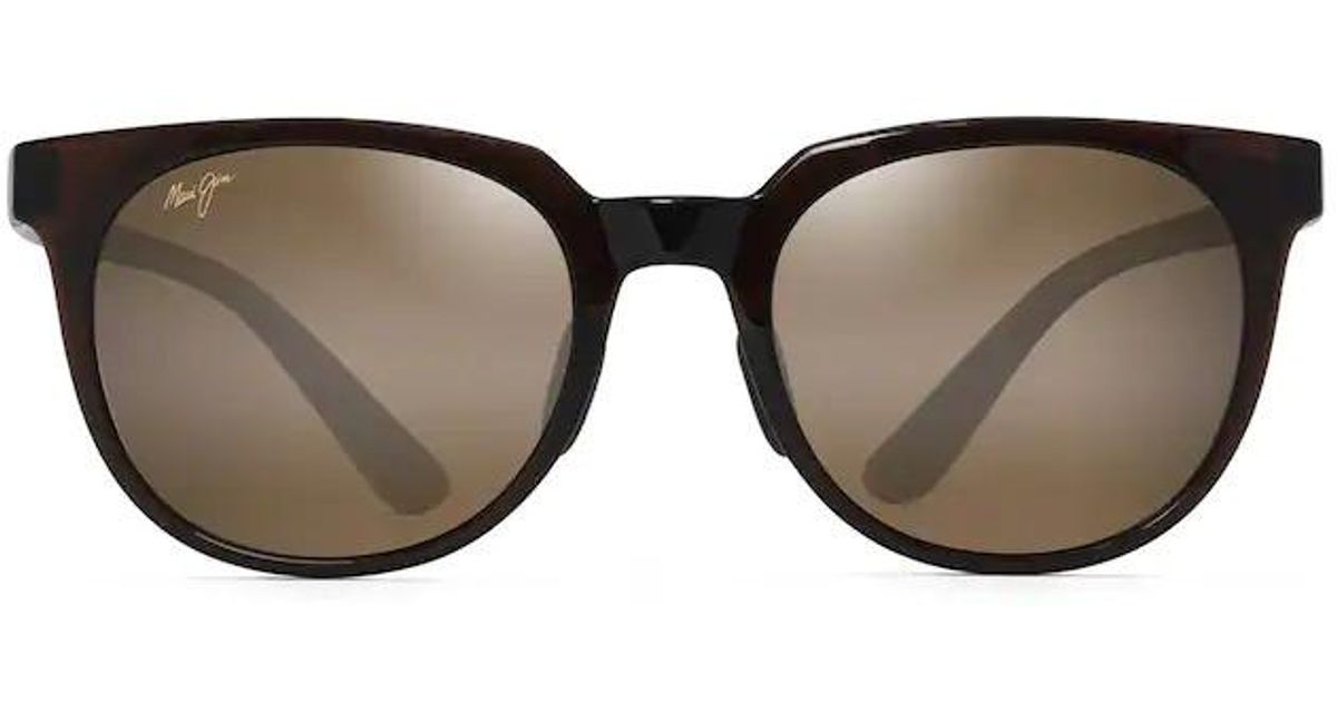 Maui Jim Wailua Hcl Oval Sunglasses in Black Lyst