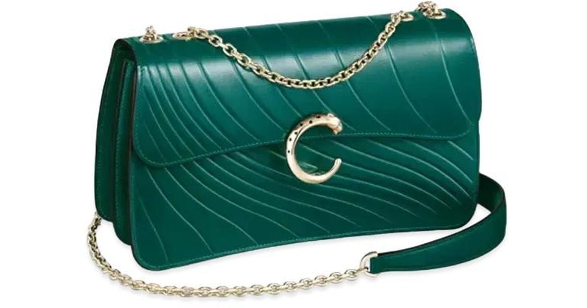 Cartier Panthre De Small Chain Bag in Green | Lyst UK