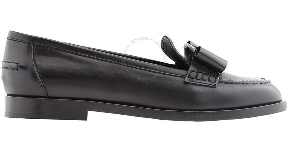 Ferragamo Salvatore Vivaldo Viva Leather Loafers in Black | Lyst