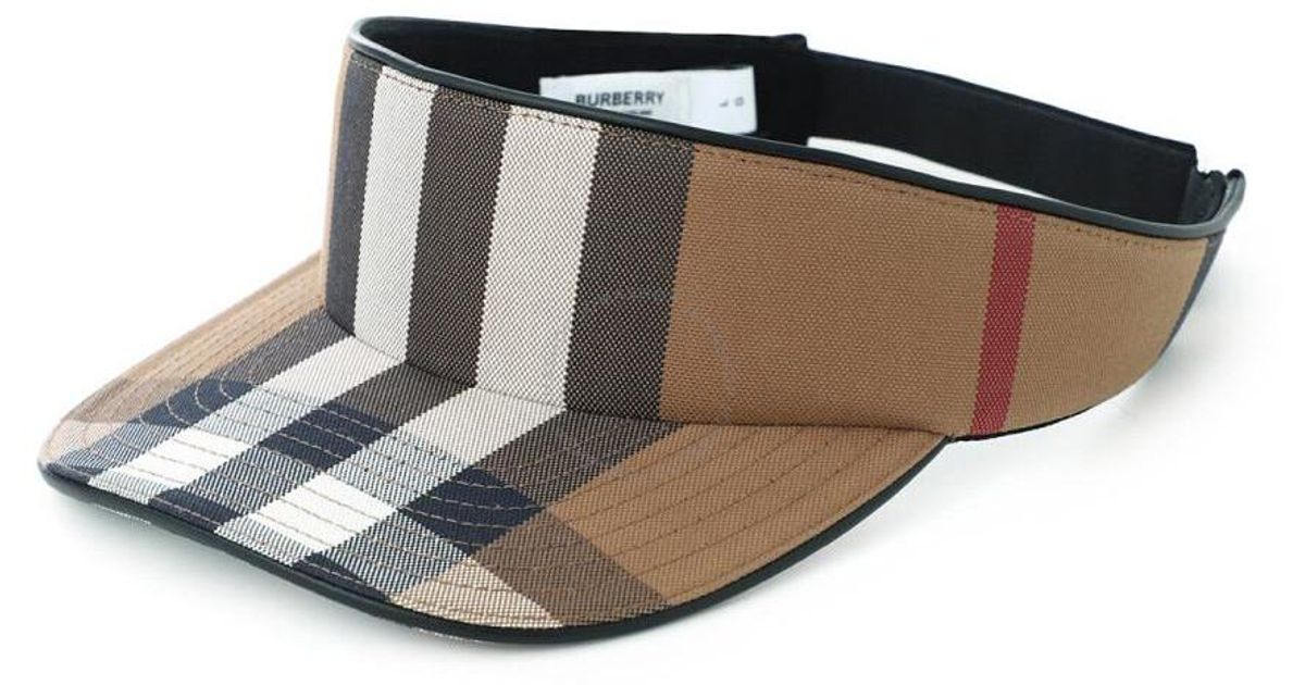 Burberry High Top Sun Visor in Gray | Lyst