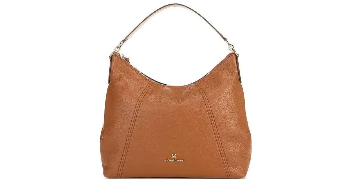 Michael Kors Sienna Large Logo Shoulder Bag in Brown Lyst