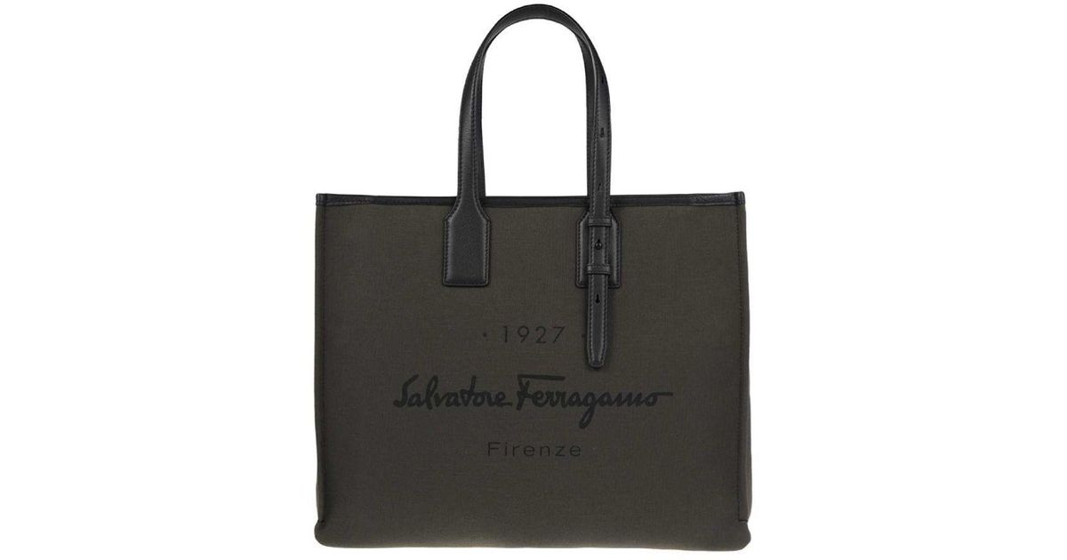 Ferragamo 1927 Signature Firenze Tote Bag in Black for Men | Lyst