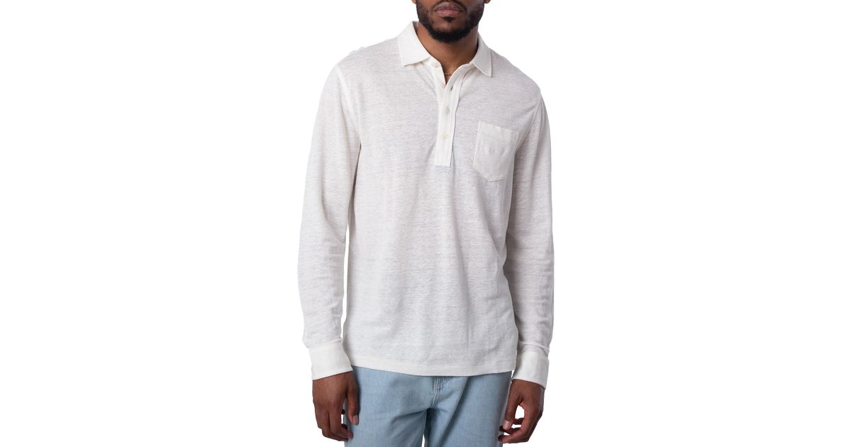 Polo Ralph Lauren Linen Classic Fit Polo Shirt in White for Men | Lyst
