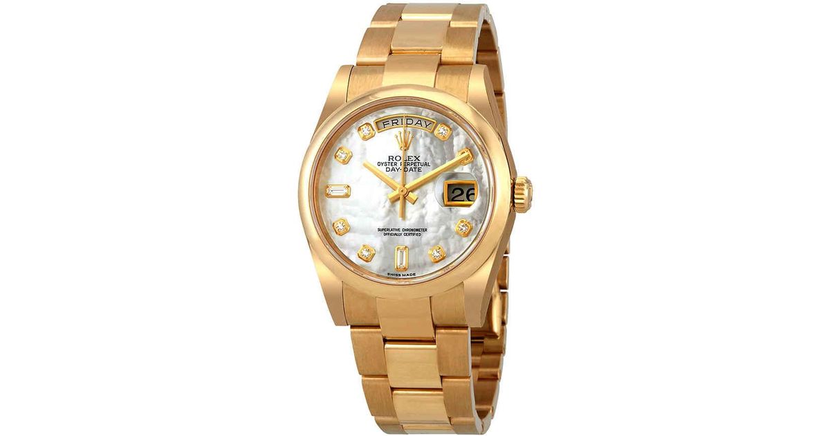 rolex oyster perpetual day date women's