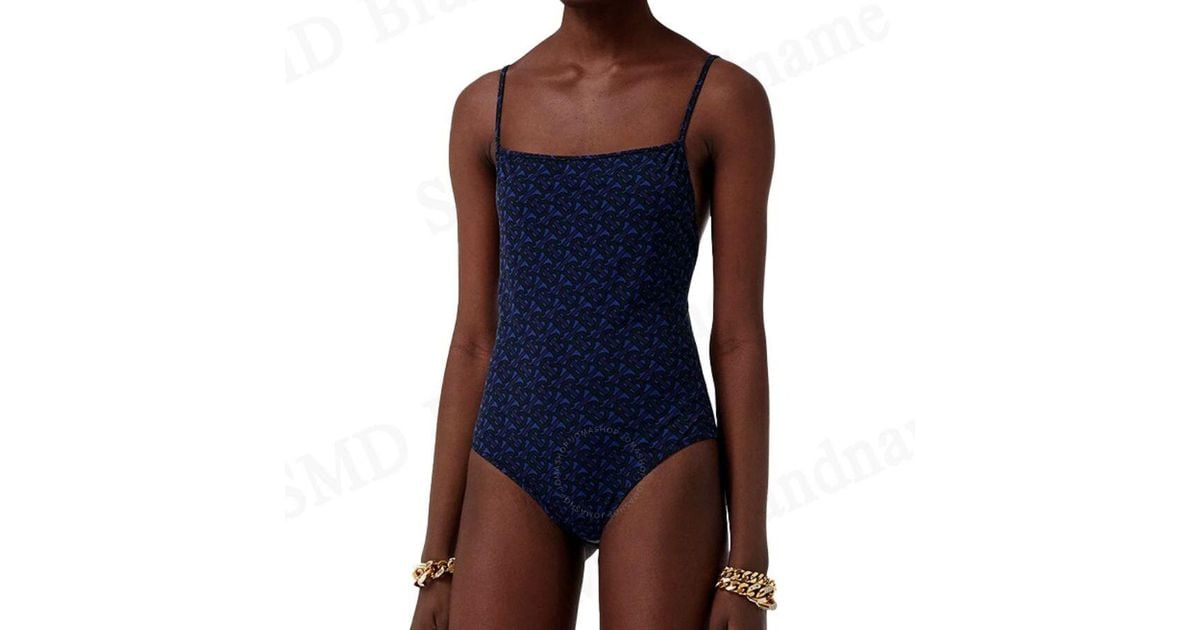 Burberry Dark Blue TB Logo Padded Bikini