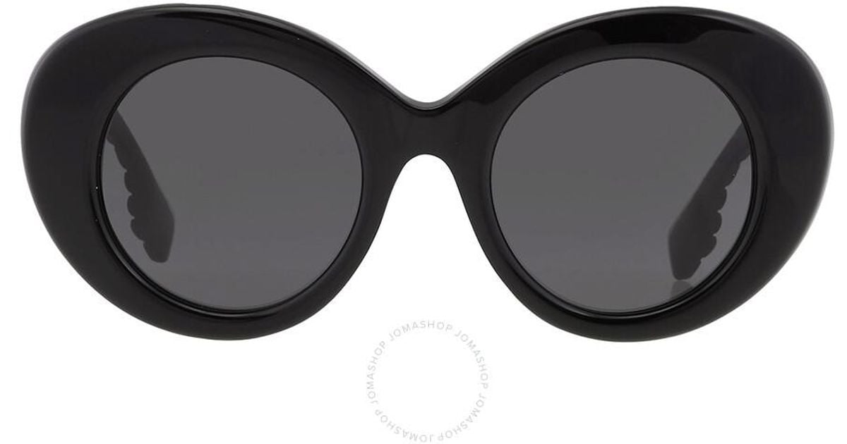 Margot Dark Grey Oval Ladies Sunglasses Burberry Margot 4370U Sunglasses main image 4