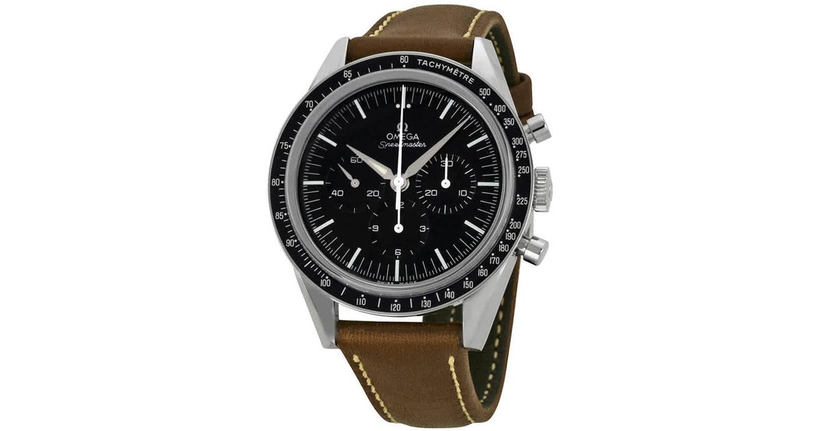 Omega Leather Speedmaster Moonwatch 