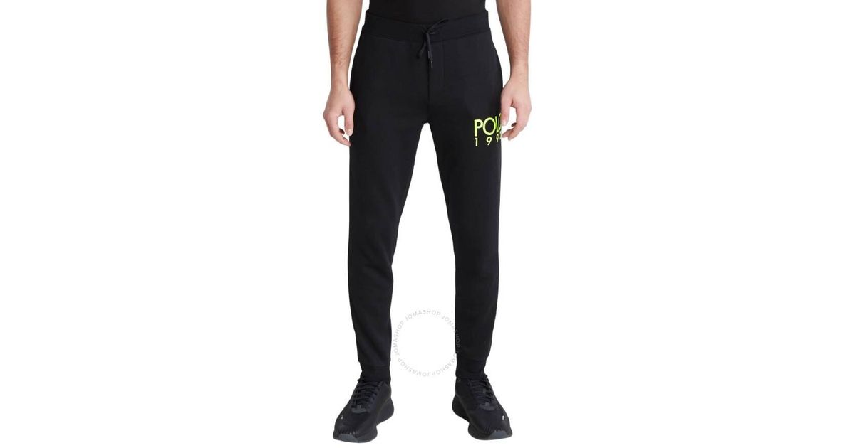 Polo Ralph Lauren Logo Fleece Jogger Pants in Black for Men | Lyst UK