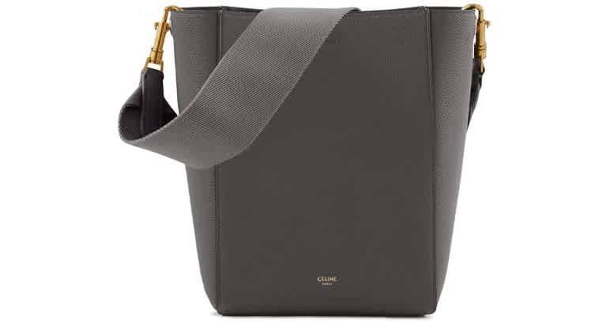 sangle bucket bolsa in soft grained calfskin