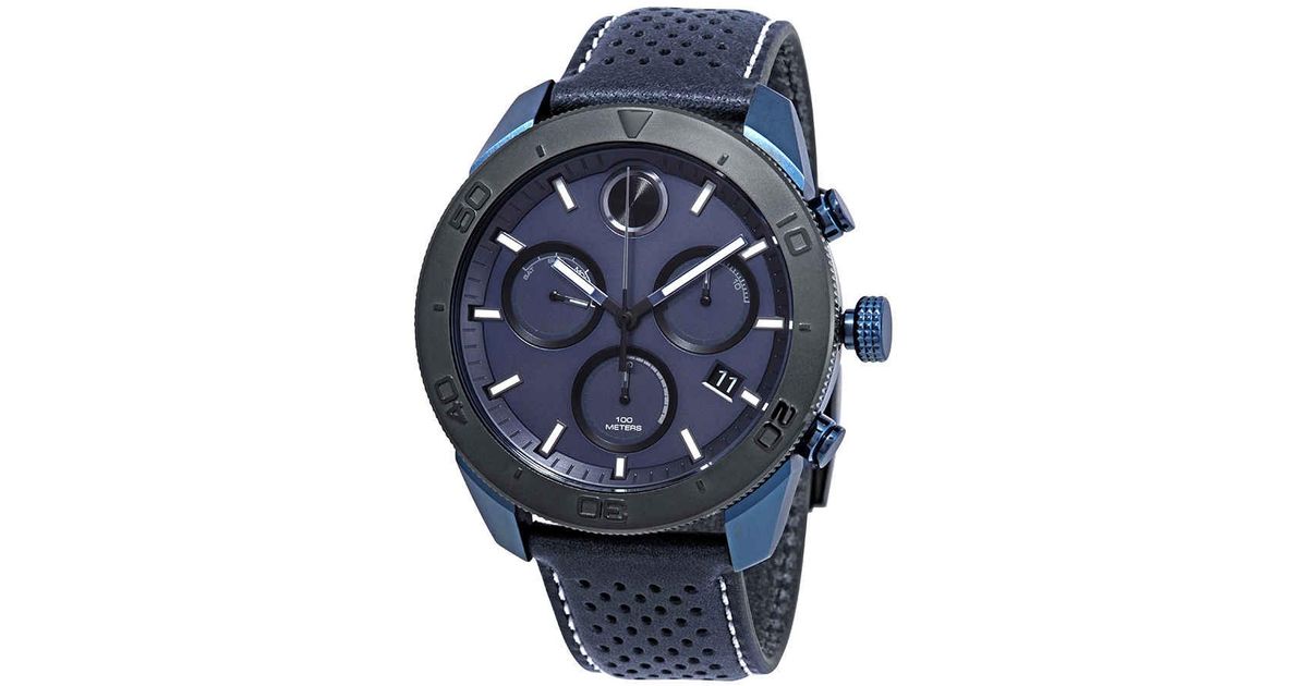 movado bold chronograph blue