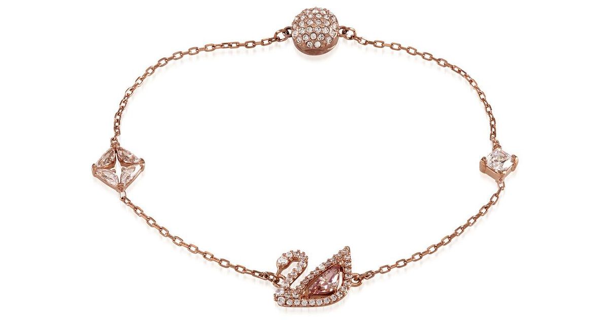 Swarovski Dazzling Swan Bracelet in Metallic | Lyst