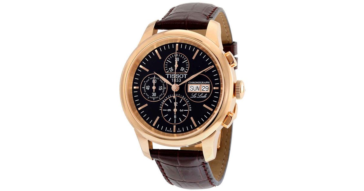 tissot-leather-le-locle-automatic-chronograph-dial-watch-in-black-brown