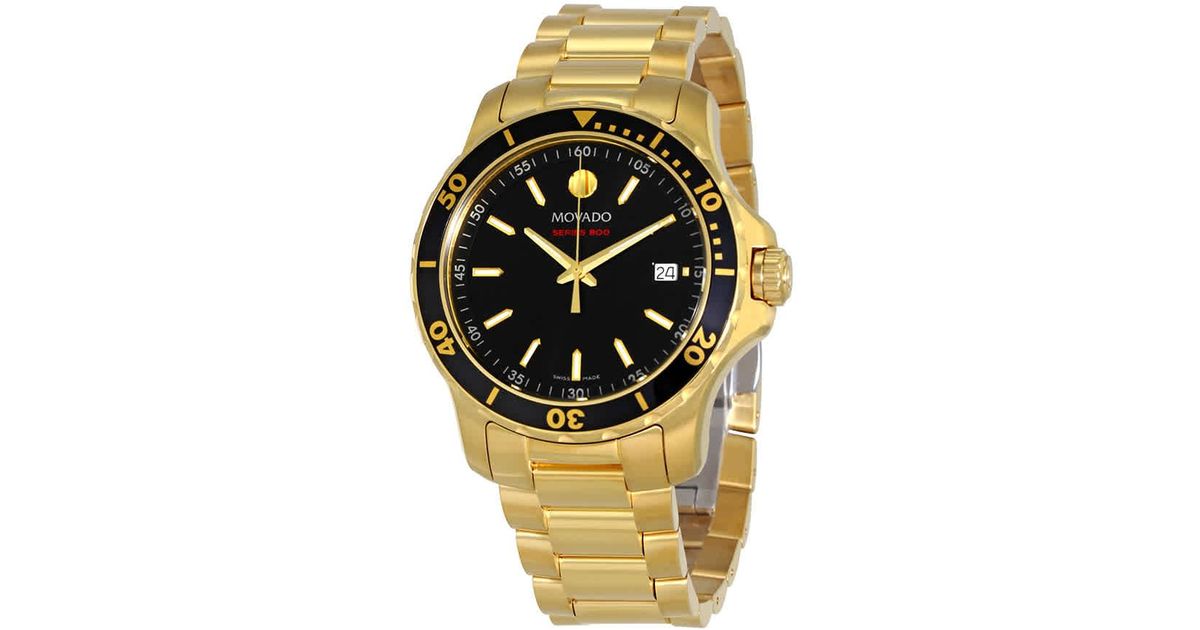 movado series 800 gold