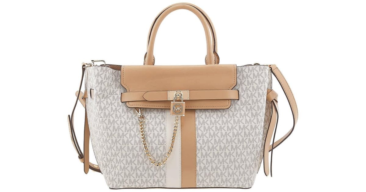 Michael kors large shop satchel vanilla